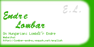 endre lombar business card